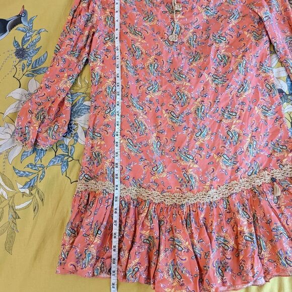Z&L Europe low back floral boho play dress sz m nwt - Picture 6 of 6